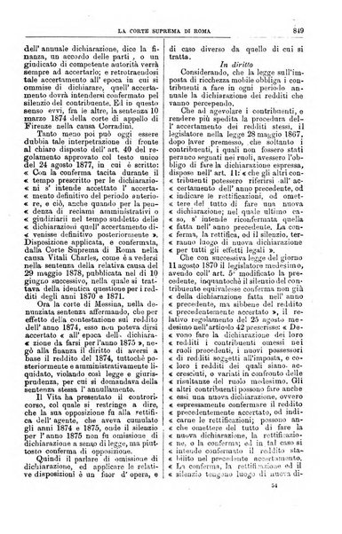 La Corte suprema di Roma raccolta periodica delle sentenze della Corte di cassazione di Roma