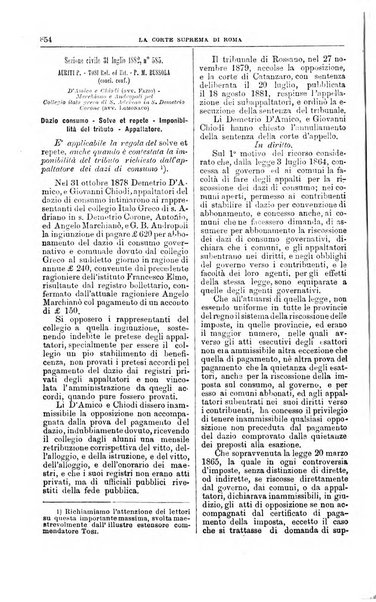 La Corte suprema di Roma raccolta periodica delle sentenze della Corte di cassazione di Roma