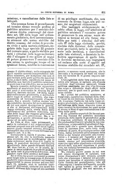 La Corte suprema di Roma raccolta periodica delle sentenze della Corte di cassazione di Roma