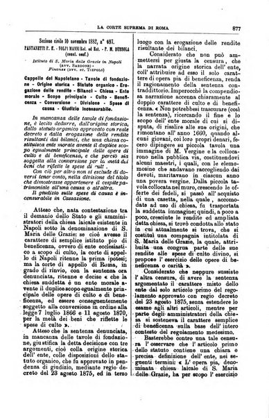 La Corte suprema di Roma raccolta periodica delle sentenze della Corte di cassazione di Roma