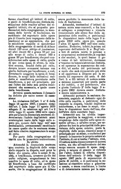 La Corte suprema di Roma raccolta periodica delle sentenze della Corte di cassazione di Roma