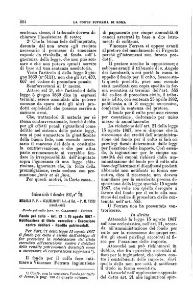 La Corte suprema di Roma raccolta periodica delle sentenze della Corte di cassazione di Roma