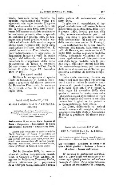 La Corte suprema di Roma raccolta periodica delle sentenze della Corte di cassazione di Roma