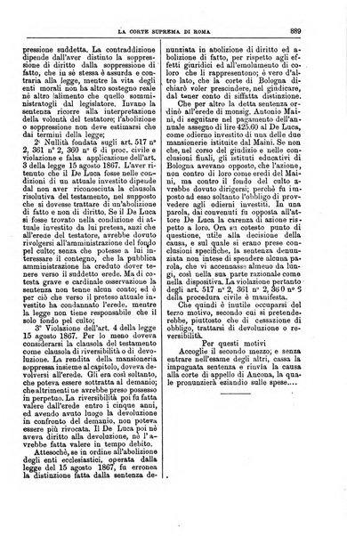 La Corte suprema di Roma raccolta periodica delle sentenze della Corte di cassazione di Roma