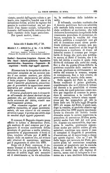 La Corte suprema di Roma raccolta periodica delle sentenze della Corte di cassazione di Roma