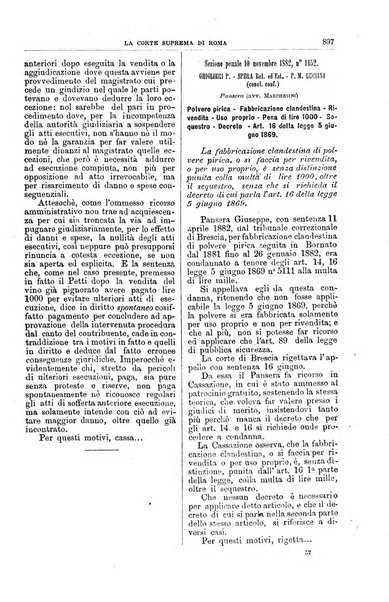 La Corte suprema di Roma raccolta periodica delle sentenze della Corte di cassazione di Roma