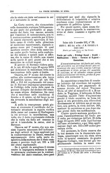 La Corte suprema di Roma raccolta periodica delle sentenze della Corte di cassazione di Roma