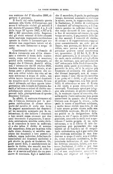 La Corte suprema di Roma raccolta periodica delle sentenze della Corte di cassazione di Roma