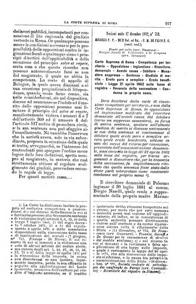 La Corte suprema di Roma raccolta periodica delle sentenze della Corte di cassazione di Roma