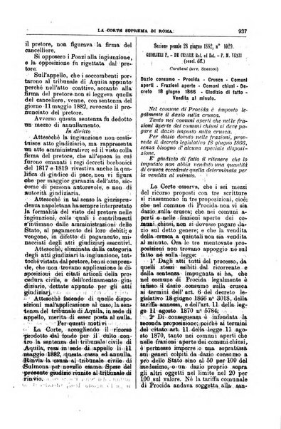 La Corte suprema di Roma raccolta periodica delle sentenze della Corte di cassazione di Roma