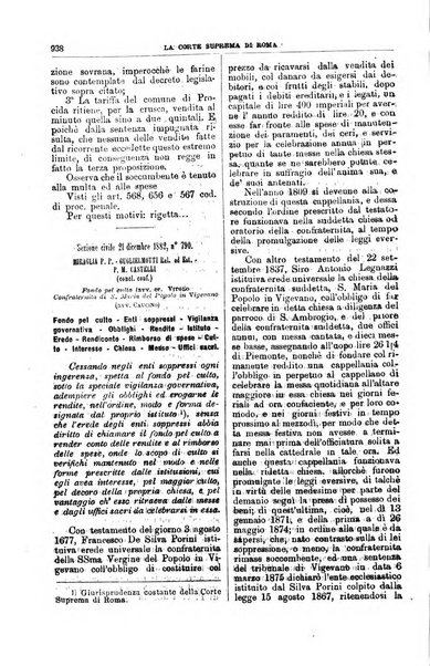 La Corte suprema di Roma raccolta periodica delle sentenze della Corte di cassazione di Roma