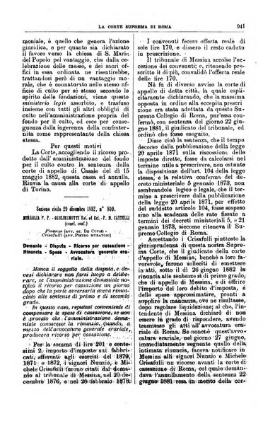 La Corte suprema di Roma raccolta periodica delle sentenze della Corte di cassazione di Roma