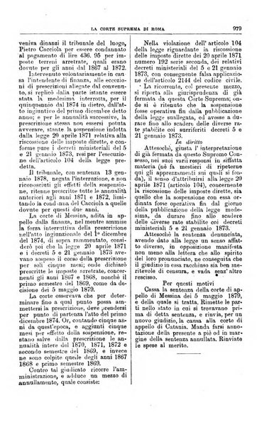 La Corte suprema di Roma raccolta periodica delle sentenze della Corte di cassazione di Roma