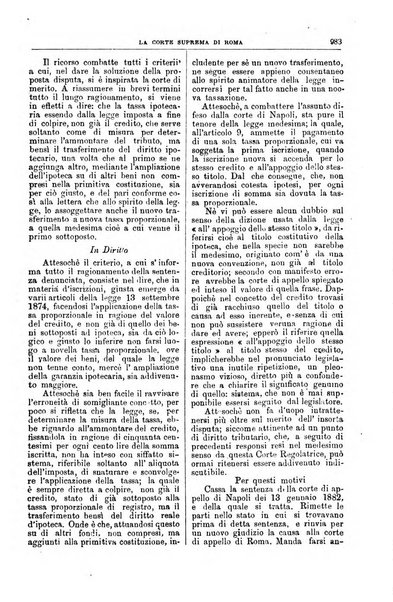 La Corte suprema di Roma raccolta periodica delle sentenze della Corte di cassazione di Roma