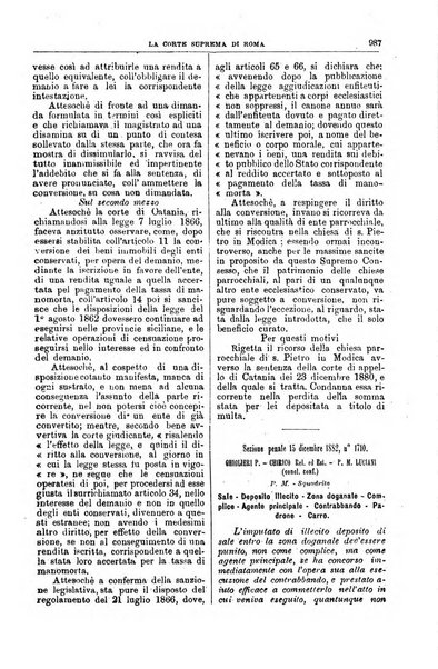 La Corte suprema di Roma raccolta periodica delle sentenze della Corte di cassazione di Roma