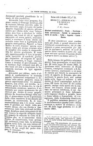 La Corte suprema di Roma raccolta periodica delle sentenze della Corte di cassazione di Roma