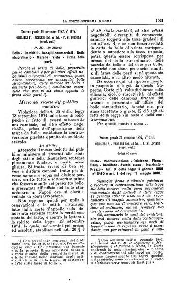 La Corte suprema di Roma raccolta periodica delle sentenze della Corte di cassazione di Roma