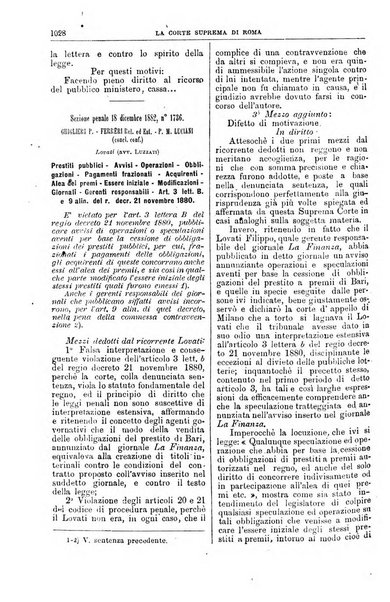 La Corte suprema di Roma raccolta periodica delle sentenze della Corte di cassazione di Roma