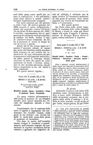 La Corte suprema di Roma raccolta periodica delle sentenze della Corte di cassazione di Roma