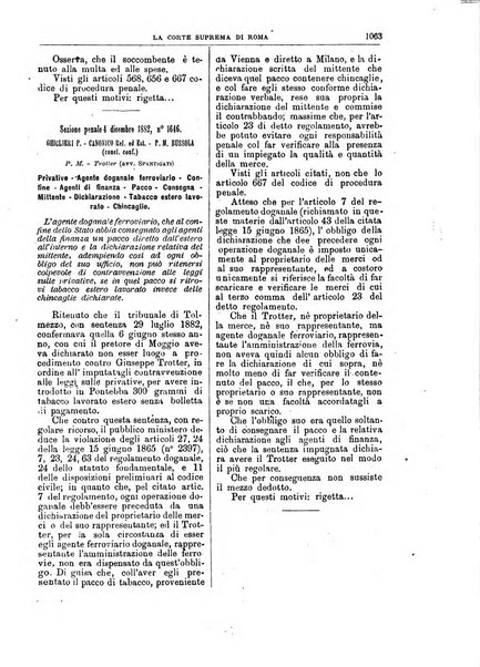 La Corte suprema di Roma raccolta periodica delle sentenze della Corte di cassazione di Roma