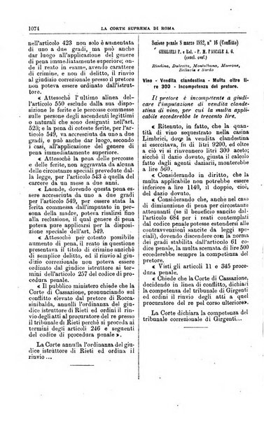 La Corte suprema di Roma raccolta periodica delle sentenze della Corte di cassazione di Roma