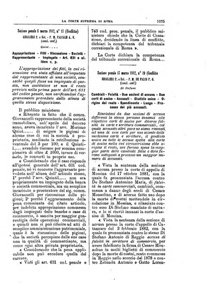 La Corte suprema di Roma raccolta periodica delle sentenze della Corte di cassazione di Roma