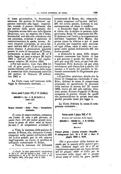 La Corte suprema di Roma raccolta periodica delle sentenze della Corte di cassazione di Roma