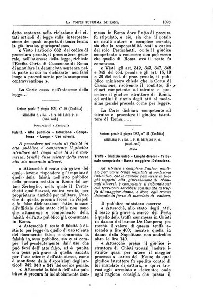 La Corte suprema di Roma raccolta periodica delle sentenze della Corte di cassazione di Roma