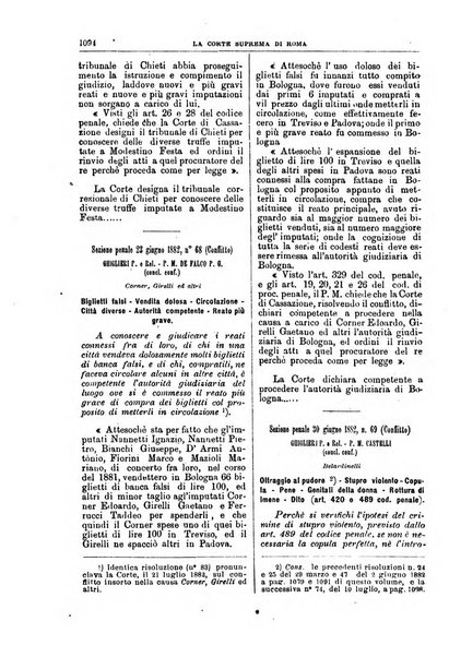 La Corte suprema di Roma raccolta periodica delle sentenze della Corte di cassazione di Roma