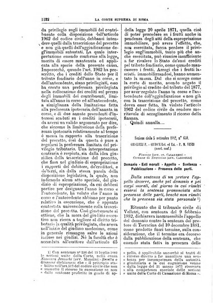 La Corte suprema di Roma raccolta periodica delle sentenze della Corte di cassazione di Roma