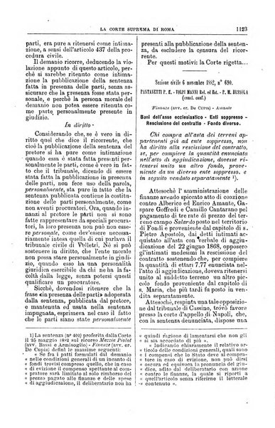 La Corte suprema di Roma raccolta periodica delle sentenze della Corte di cassazione di Roma