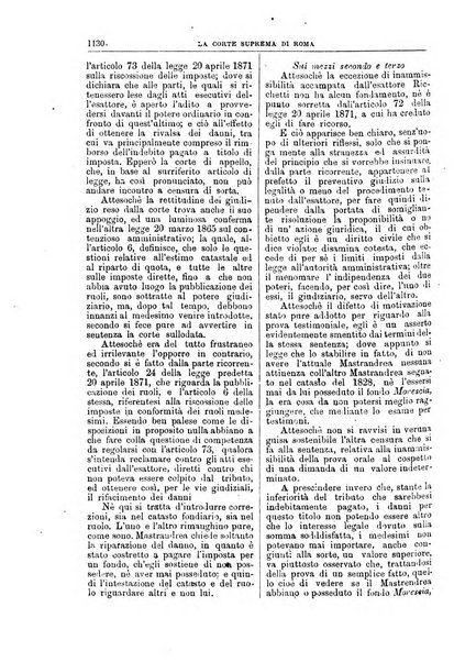 La Corte suprema di Roma raccolta periodica delle sentenze della Corte di cassazione di Roma