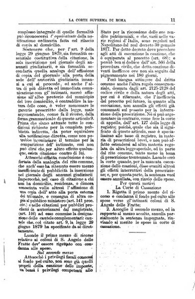 La Corte suprema di Roma raccolta periodica delle sentenze della Corte di cassazione di Roma