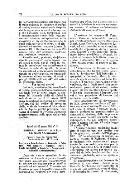 La Corte suprema di Roma raccolta periodica delle sentenze della Corte di cassazione di Roma