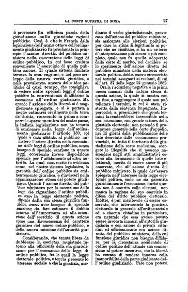 La Corte suprema di Roma raccolta periodica delle sentenze della Corte di cassazione di Roma