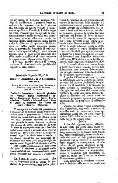 La Corte suprema di Roma raccolta periodica delle sentenze della Corte di cassazione di Roma