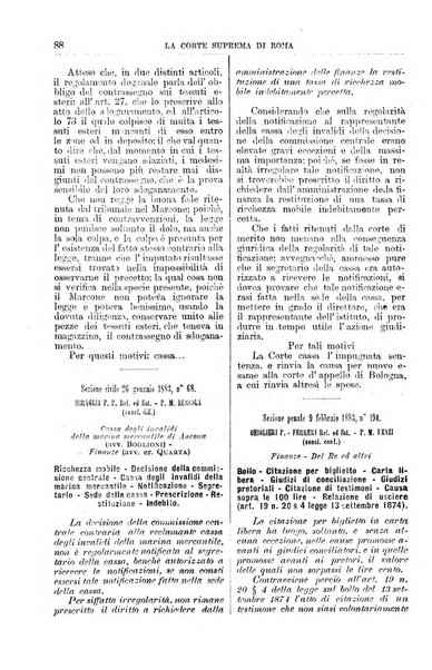 La Corte suprema di Roma raccolta periodica delle sentenze della Corte di cassazione di Roma