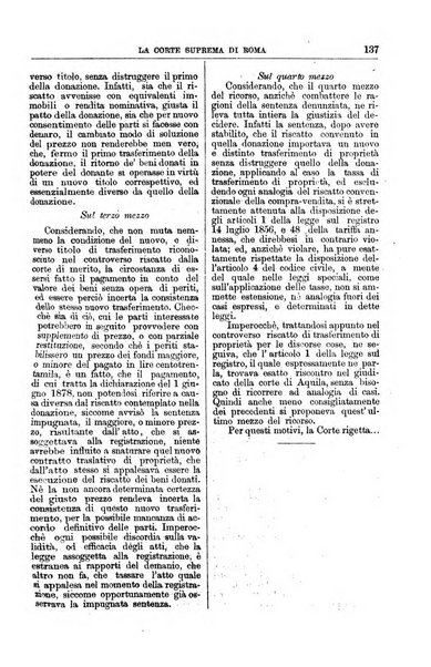 La Corte suprema di Roma raccolta periodica delle sentenze della Corte di cassazione di Roma