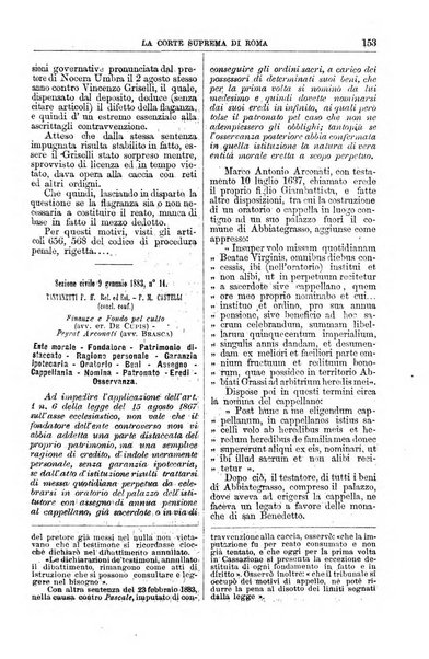 La Corte suprema di Roma raccolta periodica delle sentenze della Corte di cassazione di Roma