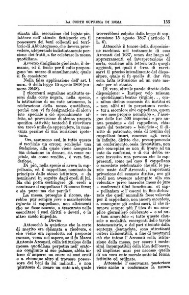 La Corte suprema di Roma raccolta periodica delle sentenze della Corte di cassazione di Roma