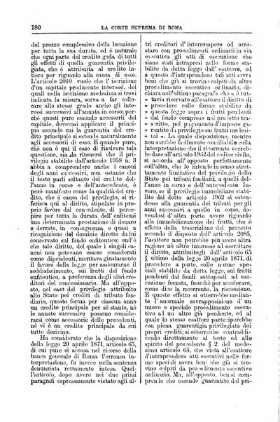 La Corte suprema di Roma raccolta periodica delle sentenze della Corte di cassazione di Roma