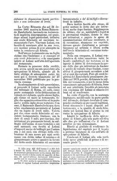 La Corte suprema di Roma raccolta periodica delle sentenze della Corte di cassazione di Roma