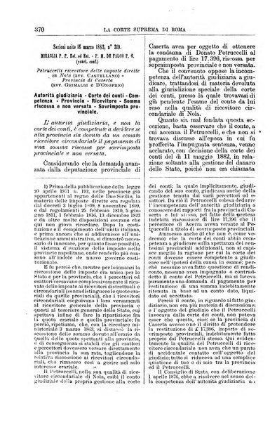 La Corte suprema di Roma raccolta periodica delle sentenze della Corte di cassazione di Roma