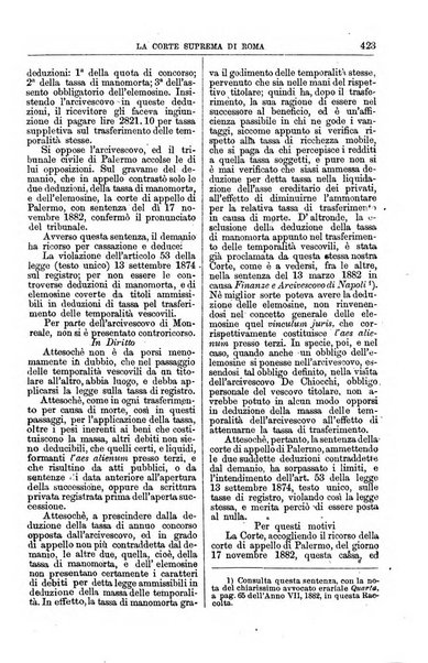 La Corte suprema di Roma raccolta periodica delle sentenze della Corte di cassazione di Roma