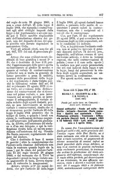 La Corte suprema di Roma raccolta periodica delle sentenze della Corte di cassazione di Roma