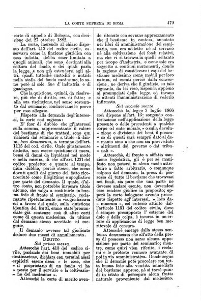 La Corte suprema di Roma raccolta periodica delle sentenze della Corte di cassazione di Roma