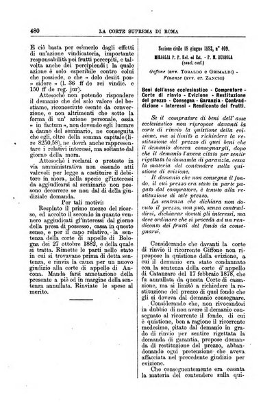 La Corte suprema di Roma raccolta periodica delle sentenze della Corte di cassazione di Roma