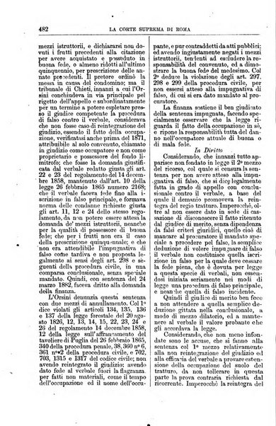 La Corte suprema di Roma raccolta periodica delle sentenze della Corte di cassazione di Roma