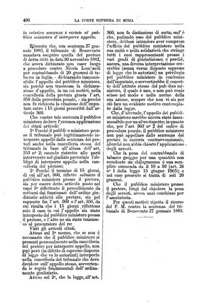 La Corte suprema di Roma raccolta periodica delle sentenze della Corte di cassazione di Roma