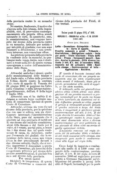 La Corte suprema di Roma raccolta periodica delle sentenze della Corte di cassazione di Roma